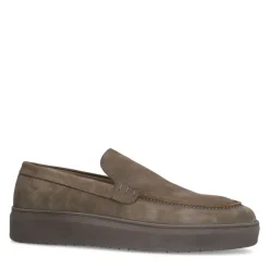 Manfield Antraciete nubuck loafers^Heren Loafers