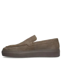 Manfield Antraciete nubuck loafers^Heren Loafers