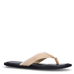 Manfield Beige canvas slipper^Heren Slippers & Sandalen