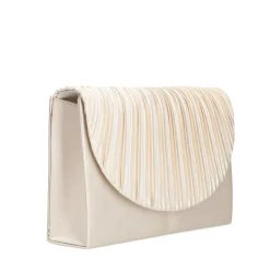 Manfield Beige clutch met gouden glitters^ Clutches