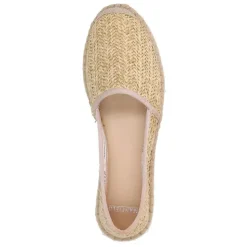 Manfield Beige gevlochten raffia espadrilles^DAMES Espadrilles