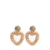 Manfield Beige hartjes kralen oorbellen^ Sieraden
