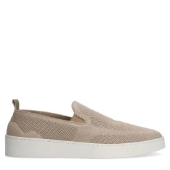 Manfield Beige knit fabric loafers^Heren Loafers
