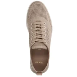 Manfield Beige knit fabric sneakers^Heren Sneakers