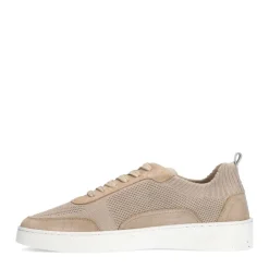 Manfield Beige knit fabric sneakers^Heren Sneakers