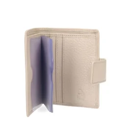 Manfield Beige leren portemonnee^ Portemonnees