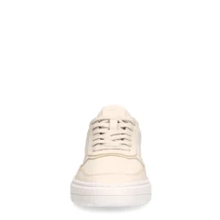 Manfield Beige leren sneakers^Heren Sneakers