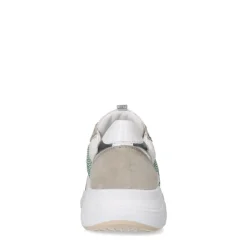 Manfield Beige leren sneakers^DAMES Sneakers