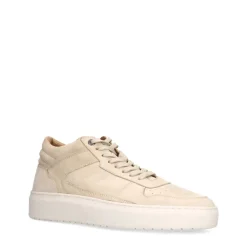 Manfield Beige nubuck sneakers^Heren Sneakers
