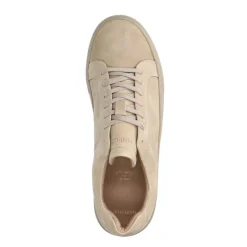 Manfield Beige nubuck sneakers^Heren Sneakers