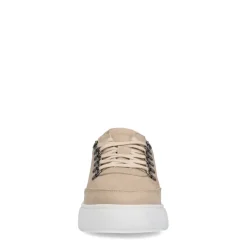 Manfield Beige nubuck sneakers^Heren Sneakers