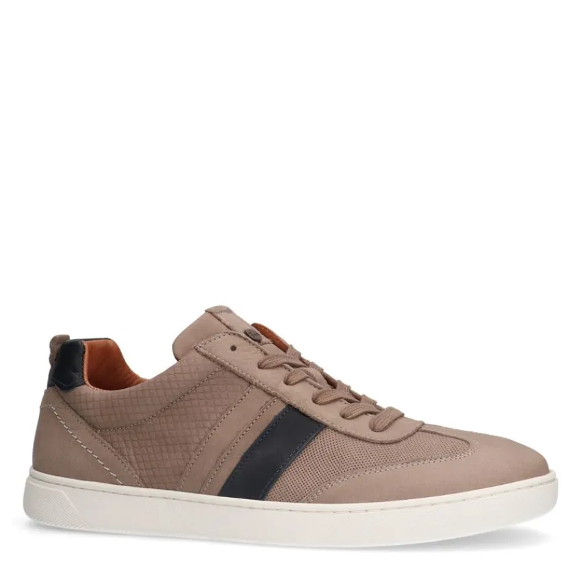 No Stress Beige nubuck sneakers^Heren Sneakers