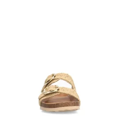 Manfield Beige raffia slippers^DAMES Slippers