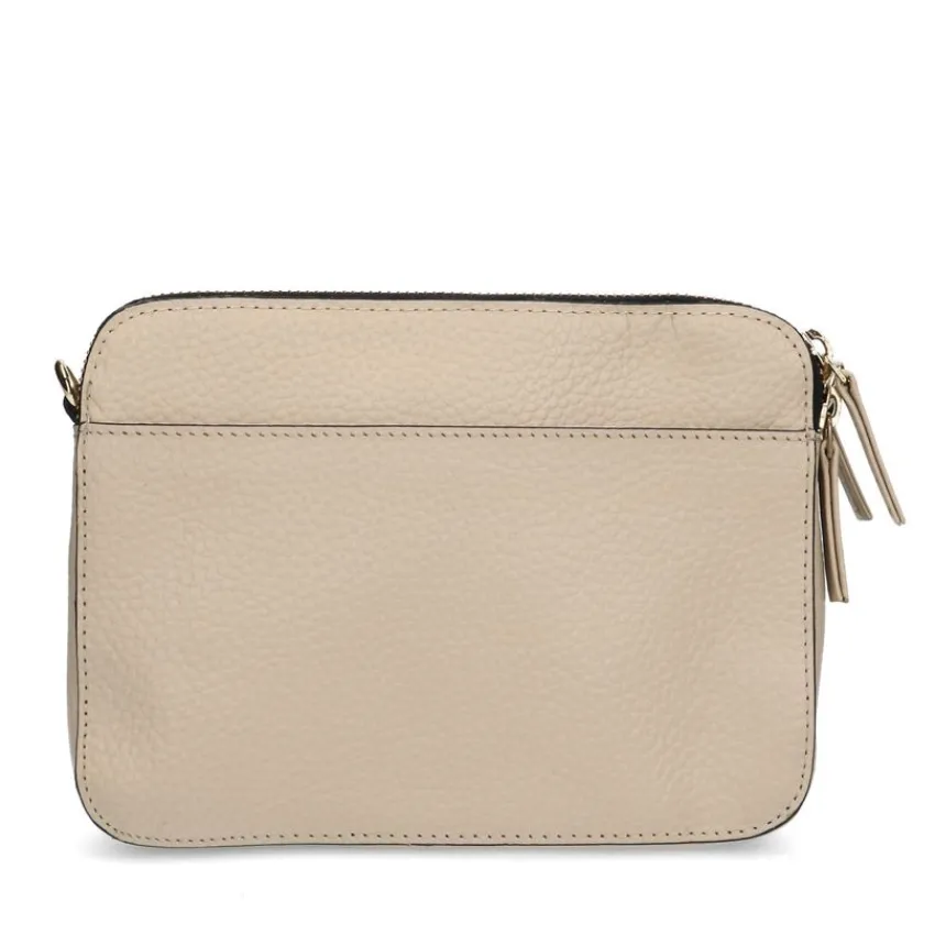 Manfield Beige schoudertas met bijpassende bagstrap^ Schoudertassen