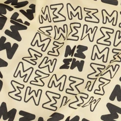 Manfield Beige sjaaltje met zwarte M details^ Sjaals