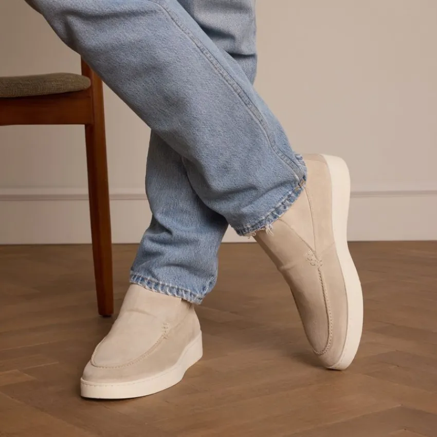 Manfield Beige suède boots^Heren Boots