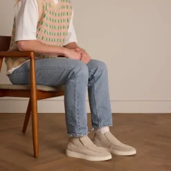 Manfield Beige suède boots^Heren Boots