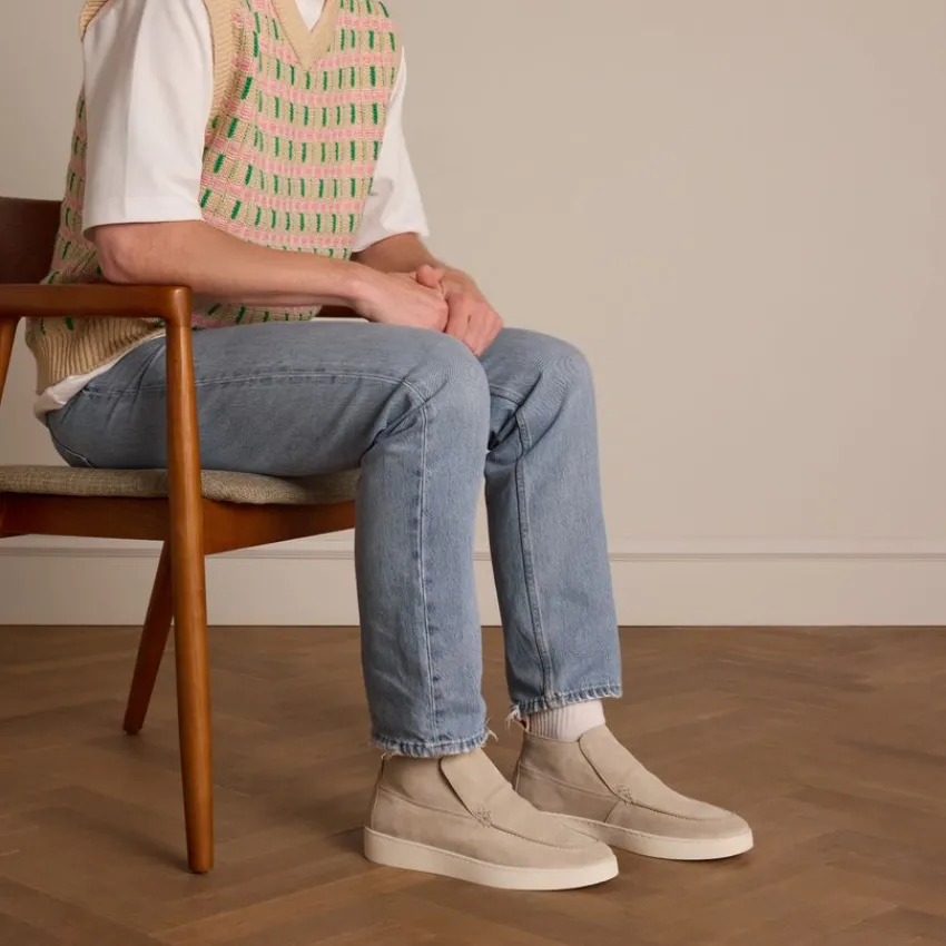 Manfield Beige suède boots^Heren Boots