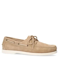 Manfield Beige suède bootschoenen^Heren Veterschoenen|Loafers