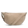 Manfield Beige suède bum bag^ Schoudertassen
