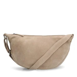 Manfield Beige suède bum bag^ Schoudertassen