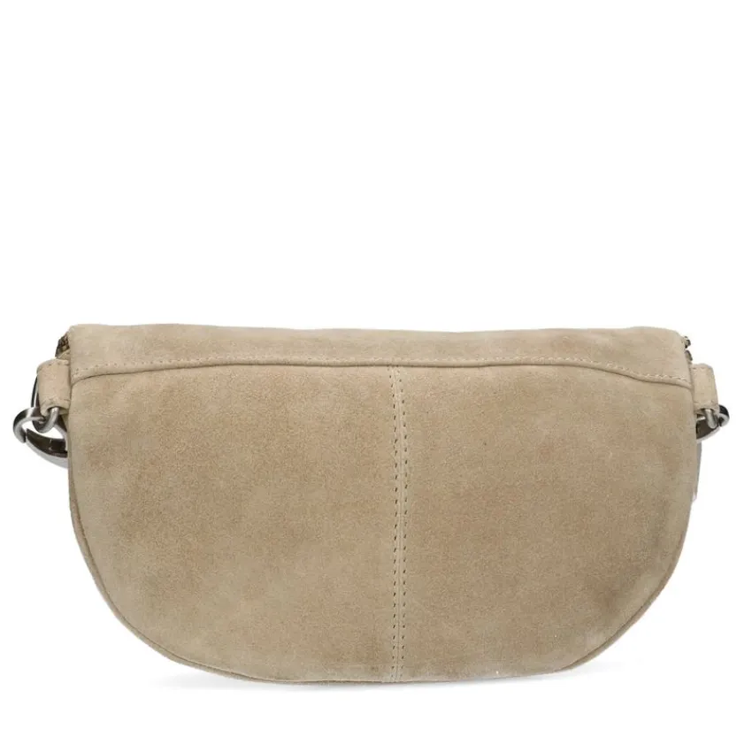 Manfield Beige suède bum bag^ Heuptassen