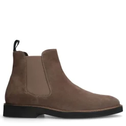 Manfield Beige suède chelsea boots^Heren Boots