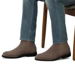 Manfield Beige suède chelsea boots^Heren Boots