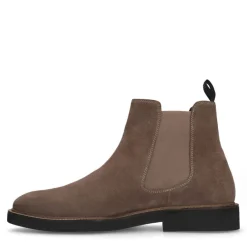 Manfield Beige suède chelsea boots^Heren Boots