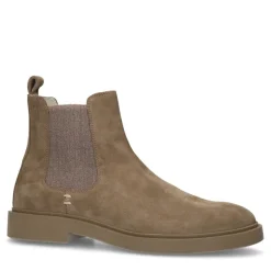Manfield Beige suède chelsea boots^Heren Boots