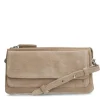 Manfield Beige suède clutch^ Clutches