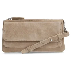 Manfield Beige suède clutch^ Clutches