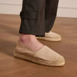 Manfield Beige suède espadrilles^DAMES Espadrilles