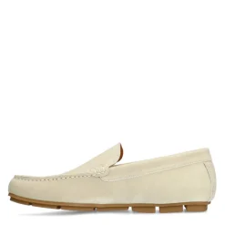 Manfield Beige suède loafer^Heren Loafers