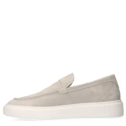 Manfield Beige suède loafers^Heren Loafers