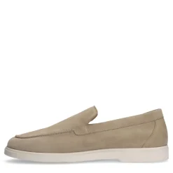 Manfield Beige suède loafers^Heren Loafers