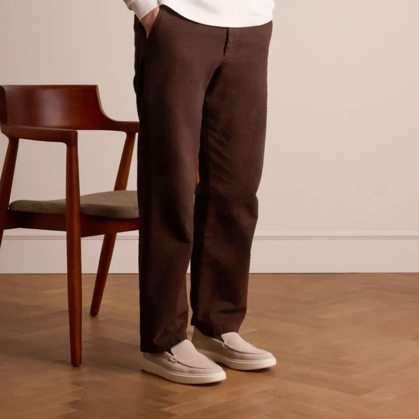 Manfield Beige suède loafers^Heren Loafers