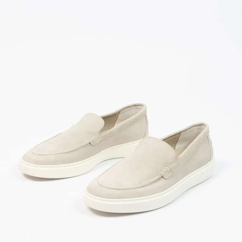Manfield Beige suède loafers^Heren Loafers