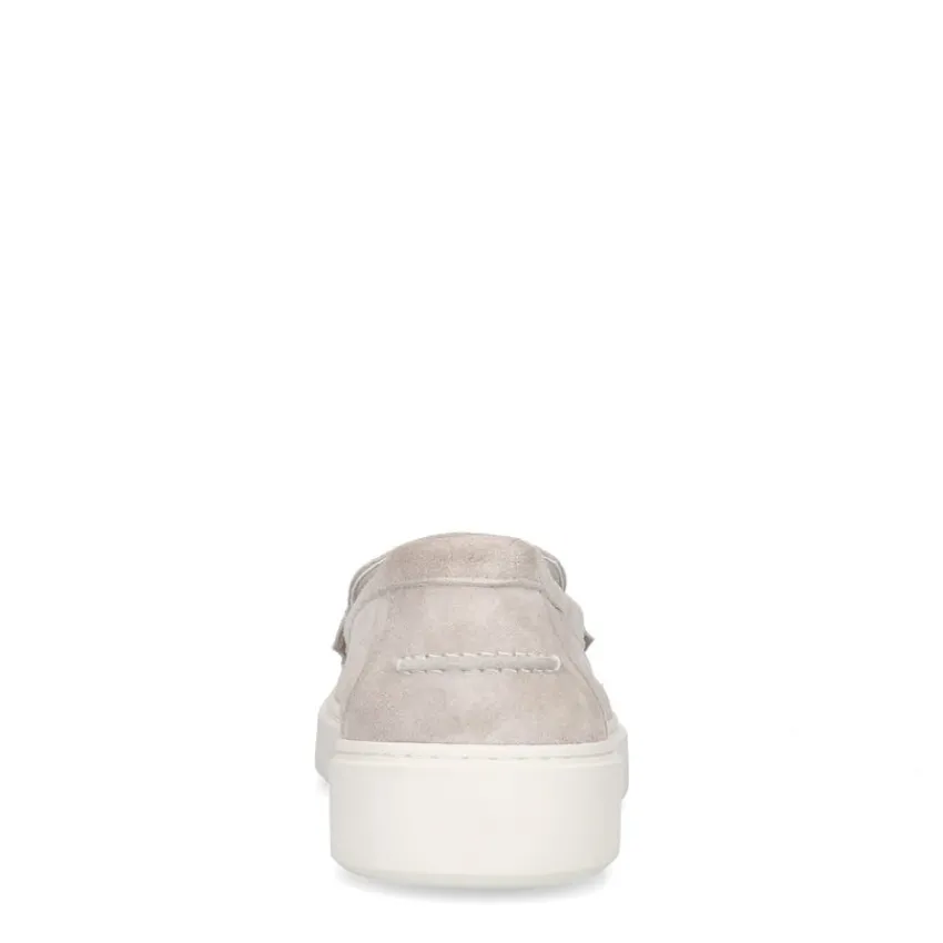 Manfield Beige suède loafers^Heren Loafers