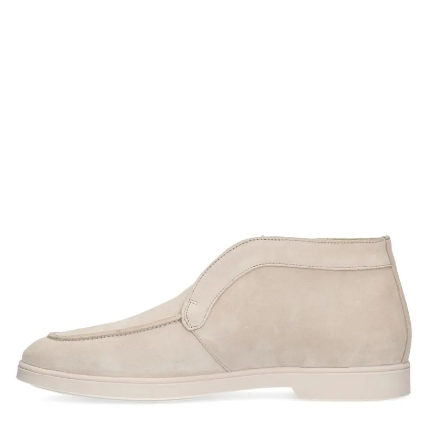 Manfield Beige suède loafers^Heren Boots