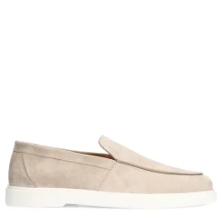Manfield Beige suède loafers^Heren Loafers
