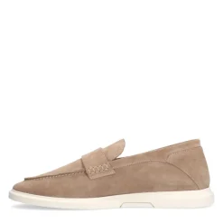 Manfield Beige suède loafers^Heren Loafers