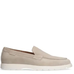 Manfield Beige suède loafers^Heren Loafers