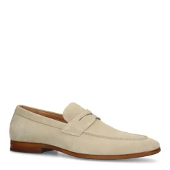 Manfield Beige suède loafers^Heren Loafers