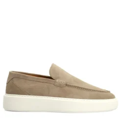 Manfield Beige suède loafers^Heren Loafers