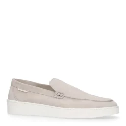 Manfield Beige suède loafers^Heren Loafers