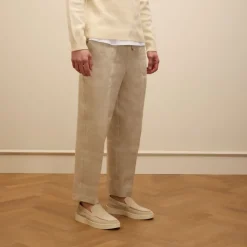 Manfield Beige suède loafers^Heren Loafers