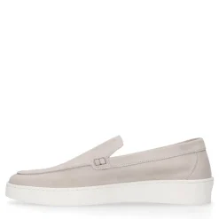 Manfield Beige suède loafers^Heren Loafers