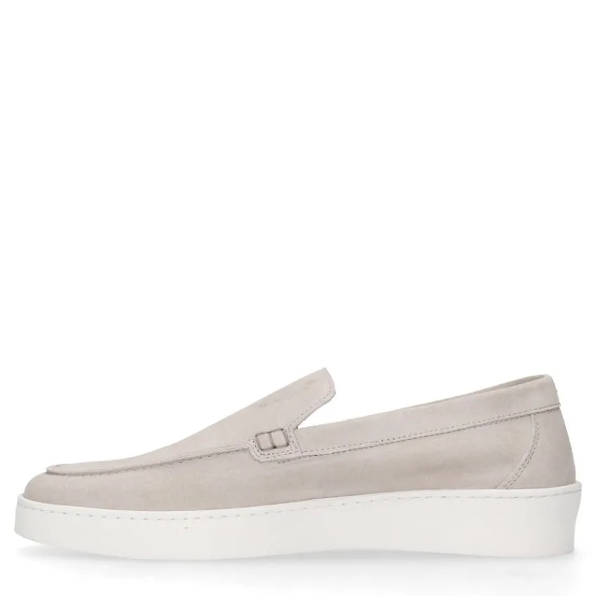 Manfield Beige suède loafers^Heren Loafers