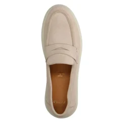 Manfield Beige suède loafers^Heren Loafers